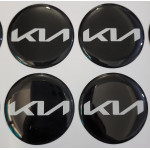 Kia Yeni Logo Plasto (damla) Yapıştırma Jant Göbeği 4'lü 56 mm