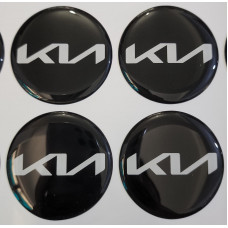 Kia Yeni Logo Plasto (damla) Yapıştırma Jant Göbeği 4'lü 56 mm