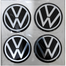 VW Metalize Plasto (damla) Yapıştırma Jant Göbeği 4'lü 56 mm