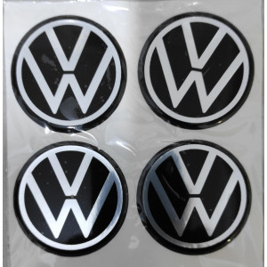 VW Metalize Plasto (damla) Yapıştırma Jant Göbeği 4'lü 56 mm