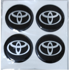 TOYOTA Metalize Plasto (damla) Yapıştırma Jant Göbeği 4'lü 56 mm