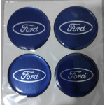 FORD Metalize Plasto (damla) Yapıştırma Jant Göbeği 4'lü 56 mm