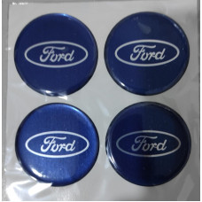 FORD Metalize Plasto (damla) Yapıştırma Jant Göbeği 4'lü 56 mm