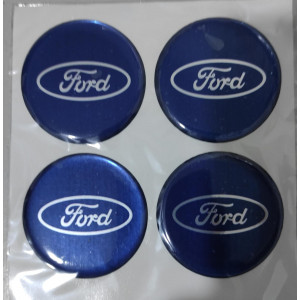 FORD Metalize Plasto (damla) Yapıştırma Jant Göbeği 4'lü 56 mm