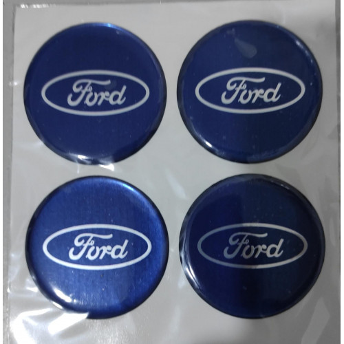 FORD Metalize Plasto (damla) Yapıştırma Jant Göbeği 4'lü 56 mm