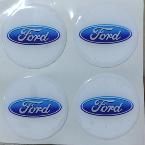 FORD Plasto (damla) Yapıştırma Jant Göbeği 4'lü 50 mm