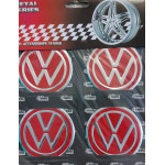 Vw Volkswagen Alüminyum Yapıştırma Jant Göbeği 4'lü 60mm