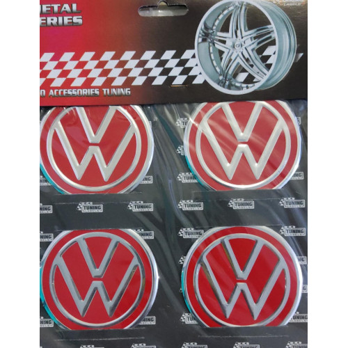 Vw Volkswagen Alüminyum Yapıştırma Jant Göbeği 4'lü 60mm