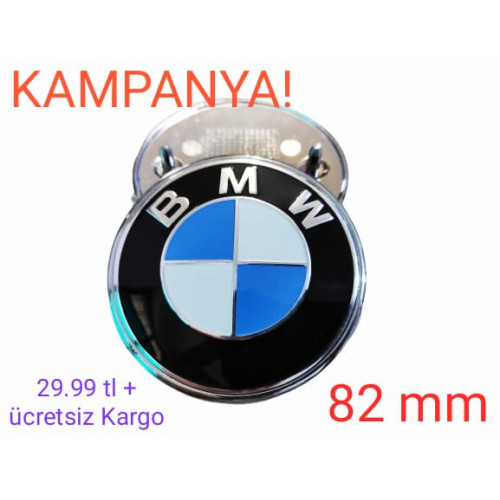 Bmw 82mm Ön Kaput Arma Ön Logo Bmw Amblem Silikon Kaplama