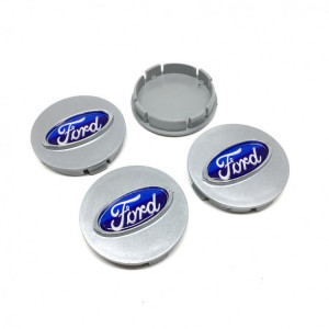 Ford Kromlu Damla Geçme Jant Göbeği Gri 4'lü 55mm