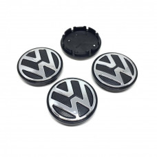 Volkswagen Siyah Tırtıklı Krom Jant Göbeği 4'lü 52/56mm