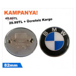 Bmw 82mm Ön Kaput Arma Ön Logo Bmw Amblem Silikon Kaplama