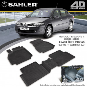 Renault Megane 2 2003-2008   4.5D Araca özel Paspas (ücretsiz Kargo)